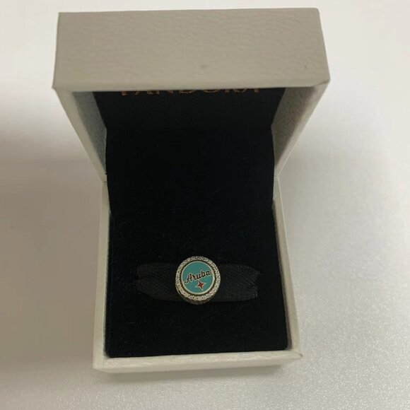 Pandora Destinations Aruba Island Blue Cactus Sterling Silver Barrel Charm - Picture 4 of 4